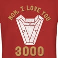 thumbnail image 2 of Junior's Marvel Mom I Love You 3000 Iron Man Arc Reactor  Graphic Tee Red 2X Large, 2 of 3