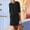 Black, variant on QUNYINEY Solid Summer Dresses for Women Casual Long Sleeve Shirt Dress with Pockets Crew Neck Cotton Linen Mini Button Dress