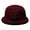 Dark Red, variant on GROFRY Round Dome Faux Rabbit Wool Plush Lining Windproof Solid Color Knitting Hat Old People Autumn Elegant Flower Decor Basin Cap Fashion Accessories