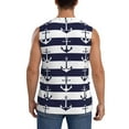 thumbnail image 4 of Easygdp Anchors Men's Breathable Tank Tops Sleeveless Sporty T Shirts for Basketball, Mountaineering, Bodybuilding -Large, 4 of 8