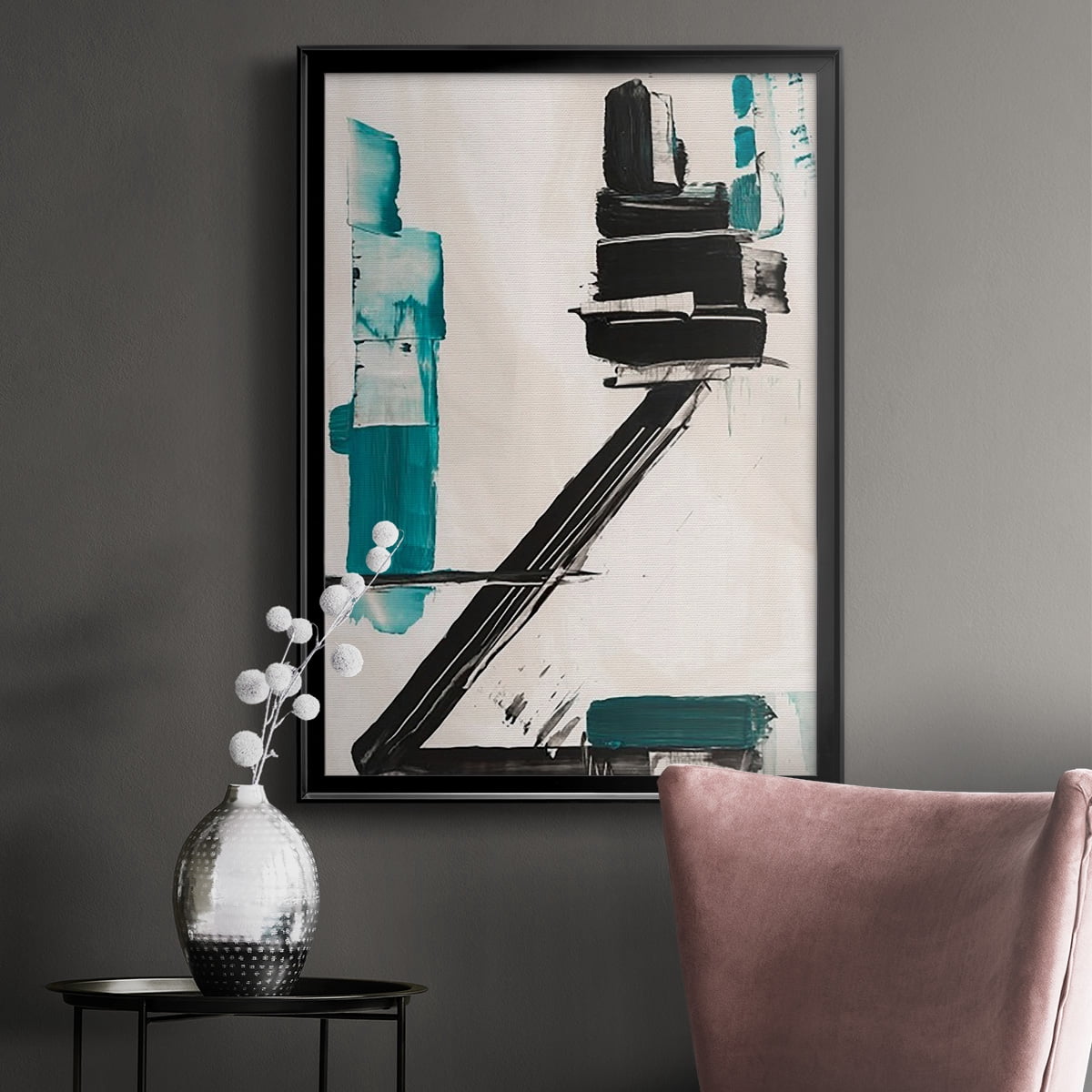 Geometry Notes IV Premium Framed Print, in Gold, Black, or Silver - Ready to Hang