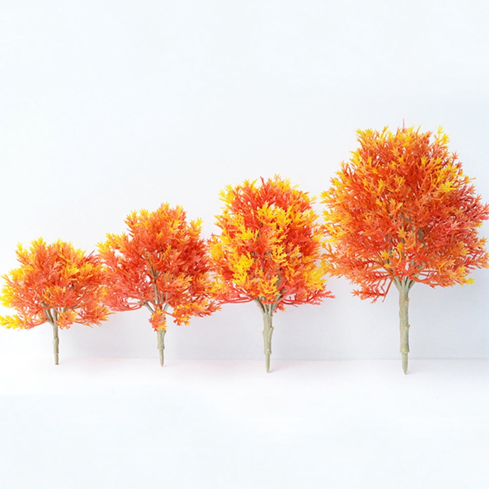 Arbre érable Artificiel Miniature - Décoration Pour Maquettes, Paysages, Tables De Sable - Style Automne, Plastique Durable