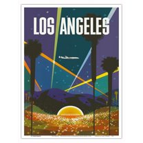 Los Angeles California - Hollywood Bowl - Vintage Travel Poster by David Klein c.1958 - Master Art Print (Unframed) 9in x 12in
