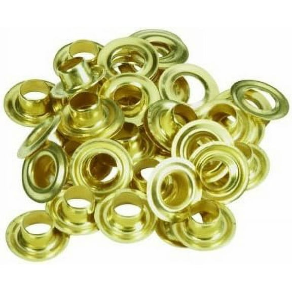 Lord & Hodge Brass Grommet Refills #0 - Gold Finish - 24 Count