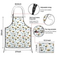 thumbnail image 3 of Cartoon Construction Vehicles Cranes White Apron-Garden Aprons for Women with Pockets-Cotton Linen Waterproof Kitchen Cooking Gardening Aprons Adjustable for Kitchen,Cooking,BBQ and Salon 33x27 Inch, 3 of 7