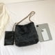 thumbnail image 3 of Bolso bandolera de cuero PU Bolso de compras retro impermeable para viajes (Negro) Ehuebsd Para Estrenar, 3 of 9