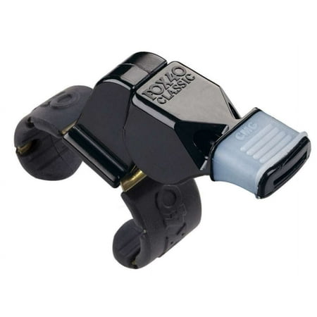 UPC: 0066143090254 | Fox 40 Classic CMG 3-Chamber Pealess Whistle w/ Fingergrip Black