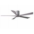 thumbnail image 6 of IR5HLK five-blade flush mount paddle fan in Brushed Bronze finish with 60” solid barn wood tone blades and integrated LED light kit., 6 of 7