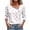 White, variant on WREESH Womens Fashion Dressy Tops Side Button V-Neck Printed Long Sleeved Shirt T-Shirt Pullover White