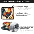 thumbnail image 7 of Rooster Hen and Chicks Kitchen Oven Mitt and Pot Holder Sets 2 Pcs for Baking, Cooking and Grilling, Heat Resistant Up To 392 °F, 7 of 7