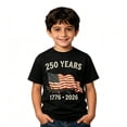 thumbnail image 5 of Huowey Kids 4Th Of July T-Shirt Boys Stylish Patriotic Graphic Short Sleeve Round Neck Us National Flag Print Casual Clothes Tops 1776-2026 Holiday Outdoor Celebrate Independence Day Tee,2-3 Years, 5 of 5