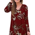thumbnail image 2 of Camiseta de mujer con cuello en V, camiseta de mujer con cuello en V, camiseta de mujer de manga larga, probada profesionalmente, 2 of 5