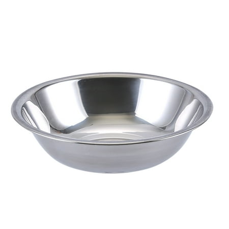 

HOMEMAXS 1 Pc Stainless Steel Mixing Bowl Thicken Professional Quality Soup Bowl Kitchen Seasoning Bowl Food Holding Bowl for Cooking Baking (Silver)