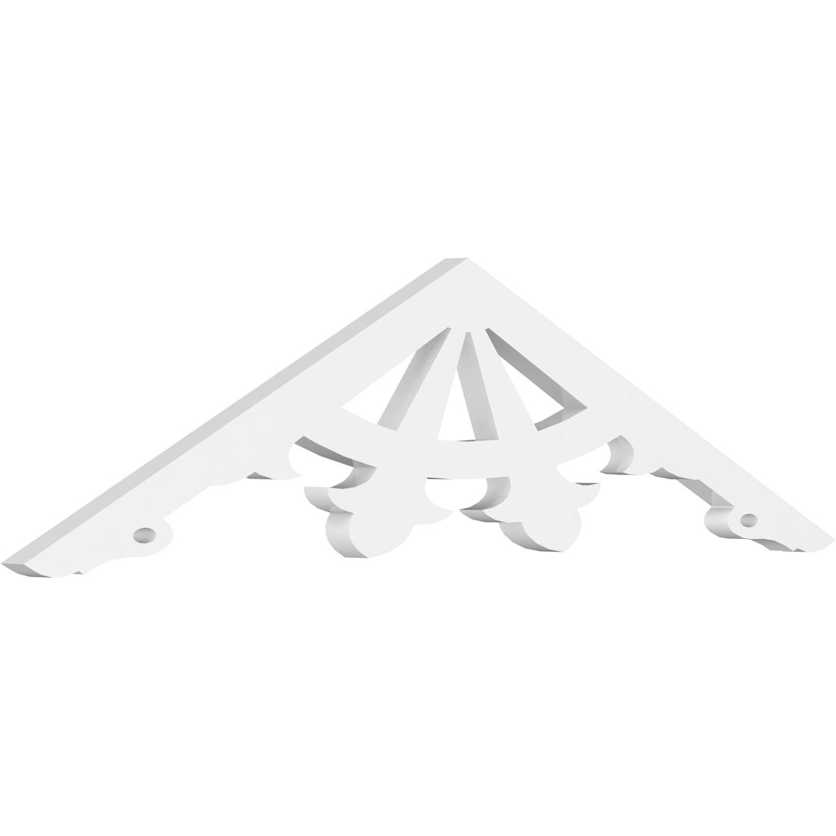 36"W x 9"H x 1"P (6/12) Pitch Riley Architectural Grade PVC Gable Pediment  - Walmart.com