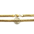 thumbnail image 2 of 8.4mm Various Length Stainless Steel Based Gold Plated Miami Cuban Chain Necklace, 2 of 3