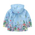 thumbnail image 6 of Sewkxo Toddler Rain Jacket Waterproof Hooded Rain Coats for Girls Windbreaker Outwear,Blue 100, 6 of 6