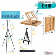 U.S. Art Supply 133-Piece Deluxe Ultimate Artist Painting Set with Aluminum and Wood Easels, 72 Paint Colors, 24 Acrylic, 24 Oil, 24 Watercolor, 8 Canvases, 44 Brushes, 4 Painting & Sketch Pads & More