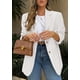 thumbnail image 5 of Blazer PRETTYGARDEN 2025 para Mujer Casual de Negocios Blanco, 5 of 5