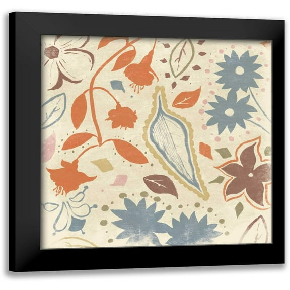 Grey, Jace 12x12 Black Modern Framed Museum Art Print Titled - Basic Floral 4