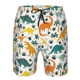 thumbnail image 3 of Pofeuu Dinosaurs and Tropical Leaves Prin Men's Swim Trunks Quick Dry Bathing Suit Swimming Board Shorts Mesh Lining Beach Swimwear-X-Large, 3 of 6