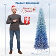 thumbnail image 3 of Costway 6 FT Blue Gradient Snow Flocked Artificial Christmas Tree with 435 Lush Branch Tips, 3 of 10