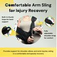thumbnail image 2 of BraceUP Arm Sling for Shoulder Injury – Adjustable Support for Men and Women, One Size, Black, 2 of 7