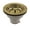 Polished Brass, variant on Westbrass 4-3/8" Push-Pull Style Kitchen Sink Basket Strainer, Powder Coat Biscuit