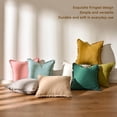 thumbnail image 4 of Pack of 2 Linen Pillow Covers with Tassels Fringed Decorative Rustic Natural Throw Pillowcase Cushion for Couch Sofa Bedroom, 4 of 6