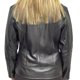 thumbnail image 3 of Chamarra de piel negra con bordado de líneas al frente, cuello de cierre con broche y bolsas en cadera de cierre con zíper metálico Castelli Leather Authentic Anette Bomber de cuello con cierre de broche y detalles de bordados con líneas al frente., 3 of 3