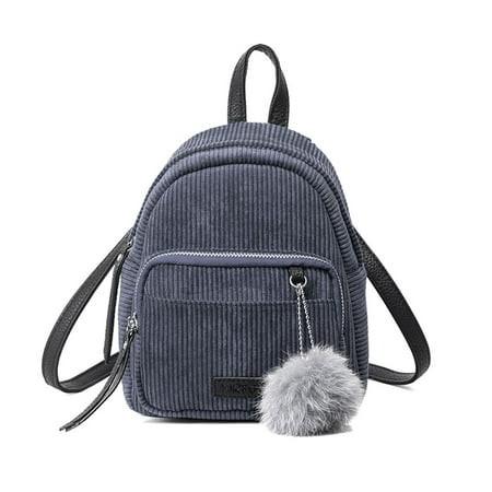 New Fashion Corduroy Stripe Women Backpack Girs Shcool Bag for College Students Shoulder Preppy Backpack Rucksacks Travel (Gift ：backpack