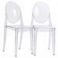 thumbnail image 2 of Modern Contemporary Kitchen Clear Dining Chairs Set of Two Clear (Outdoor and Indoor), 2 of 2
