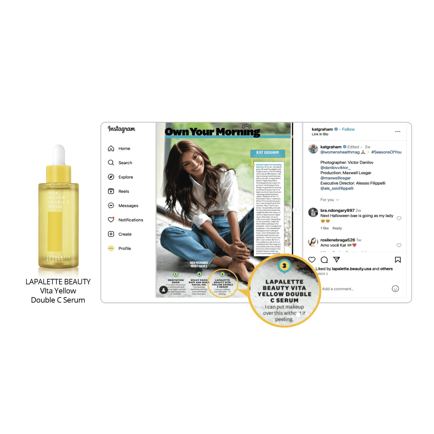 Lapalette Beauty Vita Yellow Double C Serum 2-Pack – Brightening Vitamin C Serum for Radiant Skin (35ml x 2)