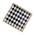 thumbnail image 4 of Posavasos de acrílico con diseño de tablero de ajedrez para bebidas, regalo navideño, mantel individual, posavasos decorativo para Negro, 4 of 9