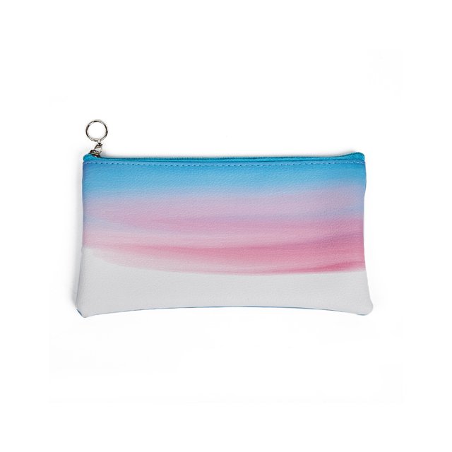 Yuarrent Bolsa de maquillaje con gradiente para teléfono, bolsa femenina de gran capacidad, estilo Simple, monedas, dinero, Estuche de transporte, bolso Almacenamiento y organización del hogar Azul Yuarrent HA080062-02
