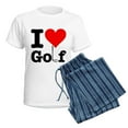 thumbnail image 5 of CafePress - I Heart Golf Women's Light Pajamas - Women's Short Sleeve Print T-Shirt and Pants Light Cotton Pajama Set, 5 of 7