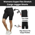thumbnail image 2 of 3-Pack Women’s Flex Cargo Shorts with Elastic Waistband and Drawstring – Comfortable Fit with 6 Pockets and Stretch Fabric (S-2XL), 2 of 5
