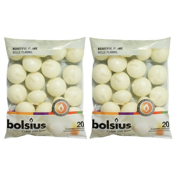 Ivory Floating Candles 1.75" 40 Pack for Wedding, Dinner, Home, Party Décor | 4.5 Hours