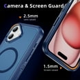 thumbnail image 7 of Allytechgroup iPhone 16 Plus Case Magnetic, [Military Grade Protection] Compatible with Magsafe Rugged Hybrid TPU PC Back Cover Bumper Phone Case Cover for Apple iPhone 16 Plus, Blue, 7 of 7