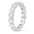 thumbnail image 2 of Sterling Silver Bezel-set Cubic Zirconia CZ Eternity Band Ring, 2 of 2