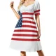 thumbnail image 2 of Bandera estadounidense: estrellas y rayas rojas, blancas y azules. Vestido sin mangas con estampado patriota estadounidense. Vestidos de verano para mujer. Vestido femenino., 2 of 7