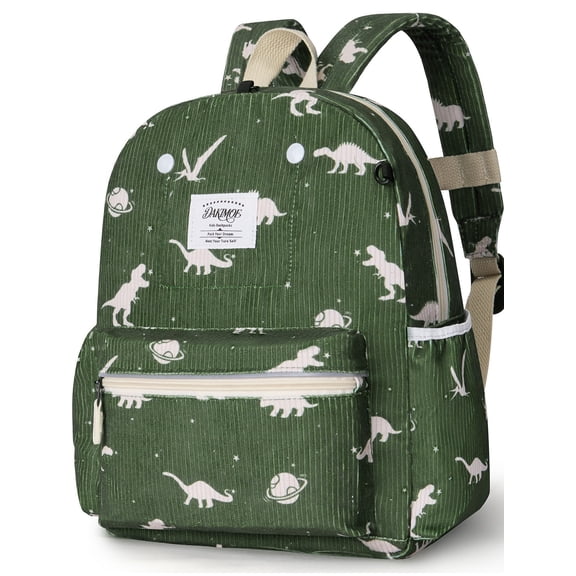 DAKIMOE Toddler School Backpack for Girls and Boys 2-5 Kids Bookbags Preschool Kindergarten Backpacks 13.5" Corduroy Daycare Bags School Travel