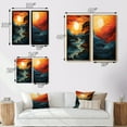 thumbnail image 4 of Designart "Golden Sunrise formd VI" Sunrisesunset Framed Wall Art Set Of 2 - Yellow Landscapes Frame Gallery Set For Office Decor, 4 of 7