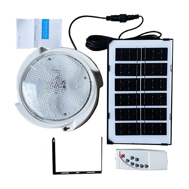 Candelabro de techo LED Solar lámpara colgante portátil con Control remoto Kuymtek para cobertizo interior al aire libre luz nocturna para habitación de Granero