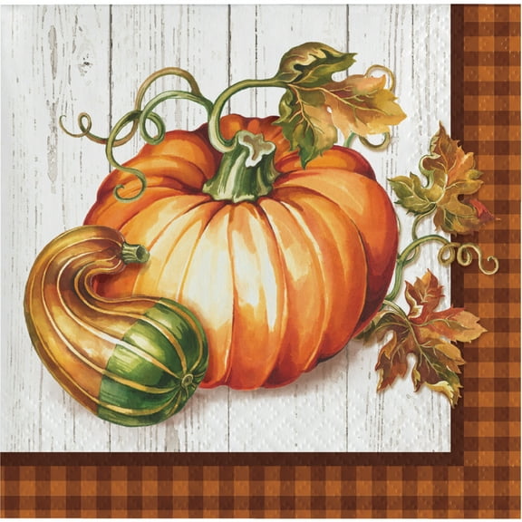 Harvest Plenty Beverage Napkins, 16 pack