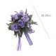 thumbnail image 2 of Xiao Hua Ramo de flores de mano para novia, ramo de seda simulado para dama de honor, decoración de San Valentín, suministros para fiestas de boda, decoración del hogar, 1 pieza, morado, 2 of 4