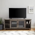 thumbnail image 2 of Woven Paths Transitional Glass Door TV Stand for TVs up to 65", Grey Wash, 2 of 9