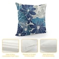 thumbnail image 4 of Awypu Navy Blue Dahlia Pillow Covers 18X18 Inch Gray Grey Beige Tan Geometric Floral Elegant Line Print Pillow Case Outdoor Farmhouse Square Cushion Cover Home Decor for Sofa Couch Bed, 4 of 5