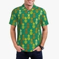 thumbnail image 3 of Balery Pineapples1 Printed Men’s Short Sleeve Polo Shirt, Midweight Men's Shirt,Golf Polo shirts -4X-Large, 3 of 9