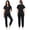 Black, variant on Scrubs For Women Set 2 Front Pockets Scrub Top And Elastic Cuff Jogger Cargo Pants Nurse Uniform 2 Piece Sets For Women Summer