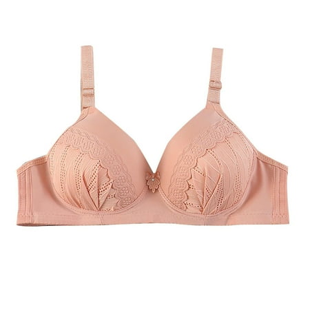 

Underwear Women Woman s Solid Comfortable Hollow Out Perspective Bra No Rims No Steel Rings Push Up Daily Bra (Order Remarks Separately Packed) Apricot M-38/85C